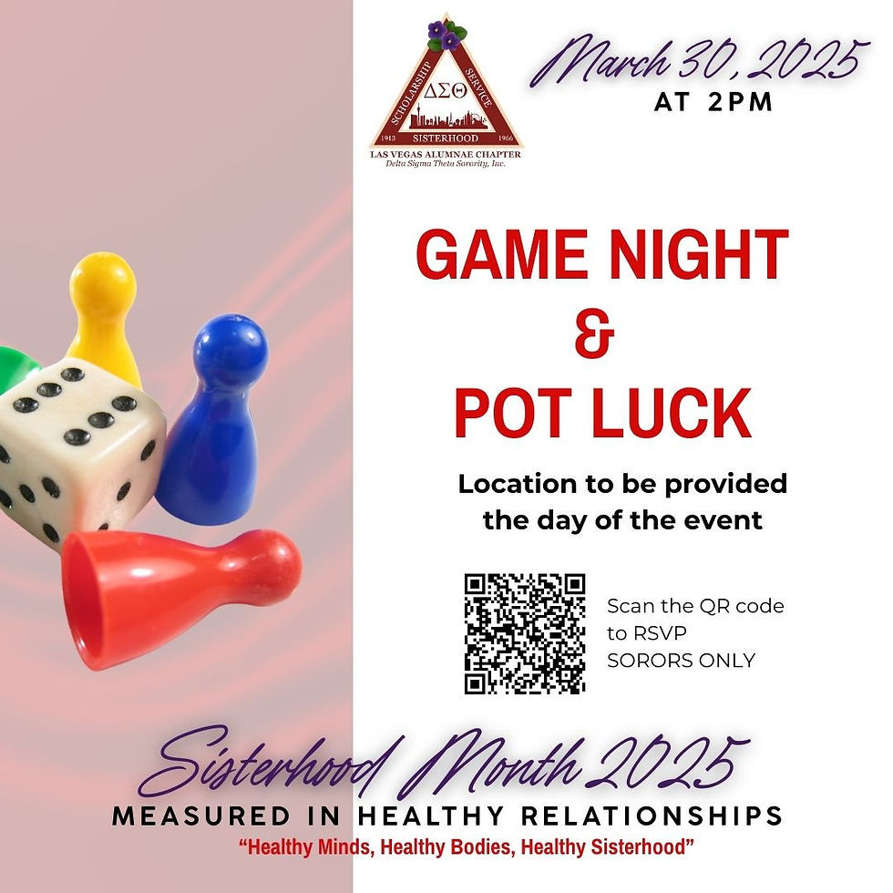 Game Night & Potluck (for Sisterhood Month) - SORORS ONLY