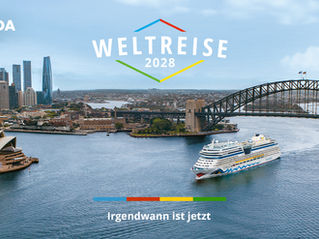 Außenaufnahme des Kreuzfahrtschiffes AIDAmar von AIDA Cruises in Sydney