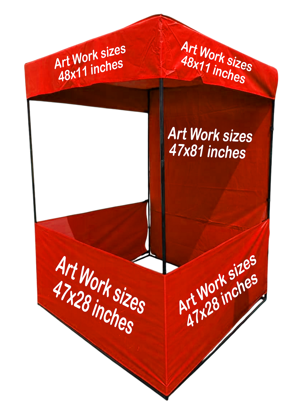 Custom 2x2 Gazebo Tent with Backdrop & Sides