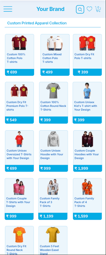 Thumbnail: Sky Blue Theme E-Commerce website with 50000+ T-Shirts + Customization