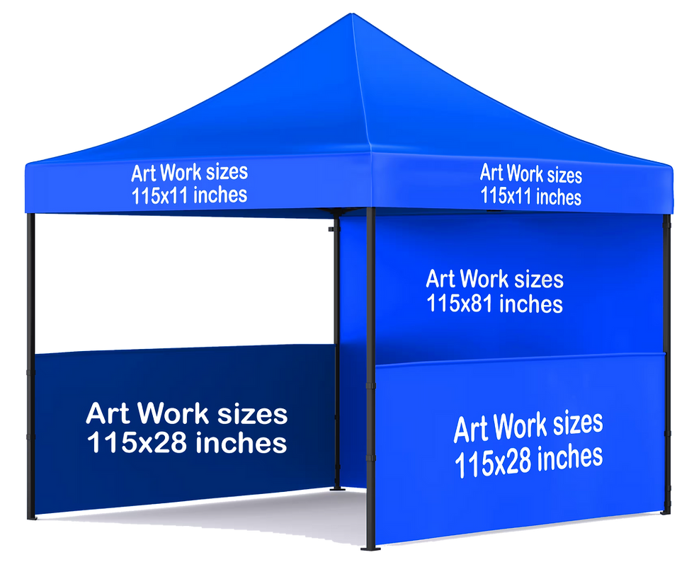 Custom 3x3 Gazebo Tent with Backdrop & Sides