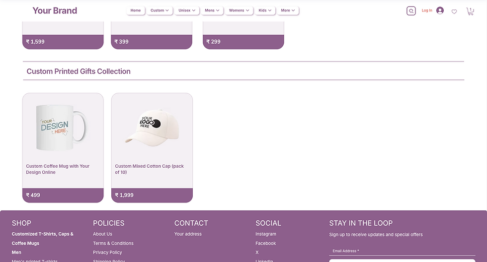 थंबनेल: Purple Theme Ready Made E-Commerce Website with 50,000+ T-shirt
