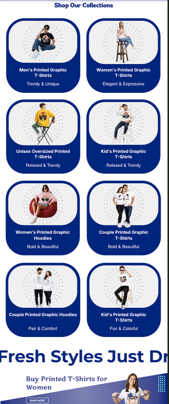 Thumbnail: Blue Theme Ready Made E-Commerce website with 50,000+ T-Shirts + Customization