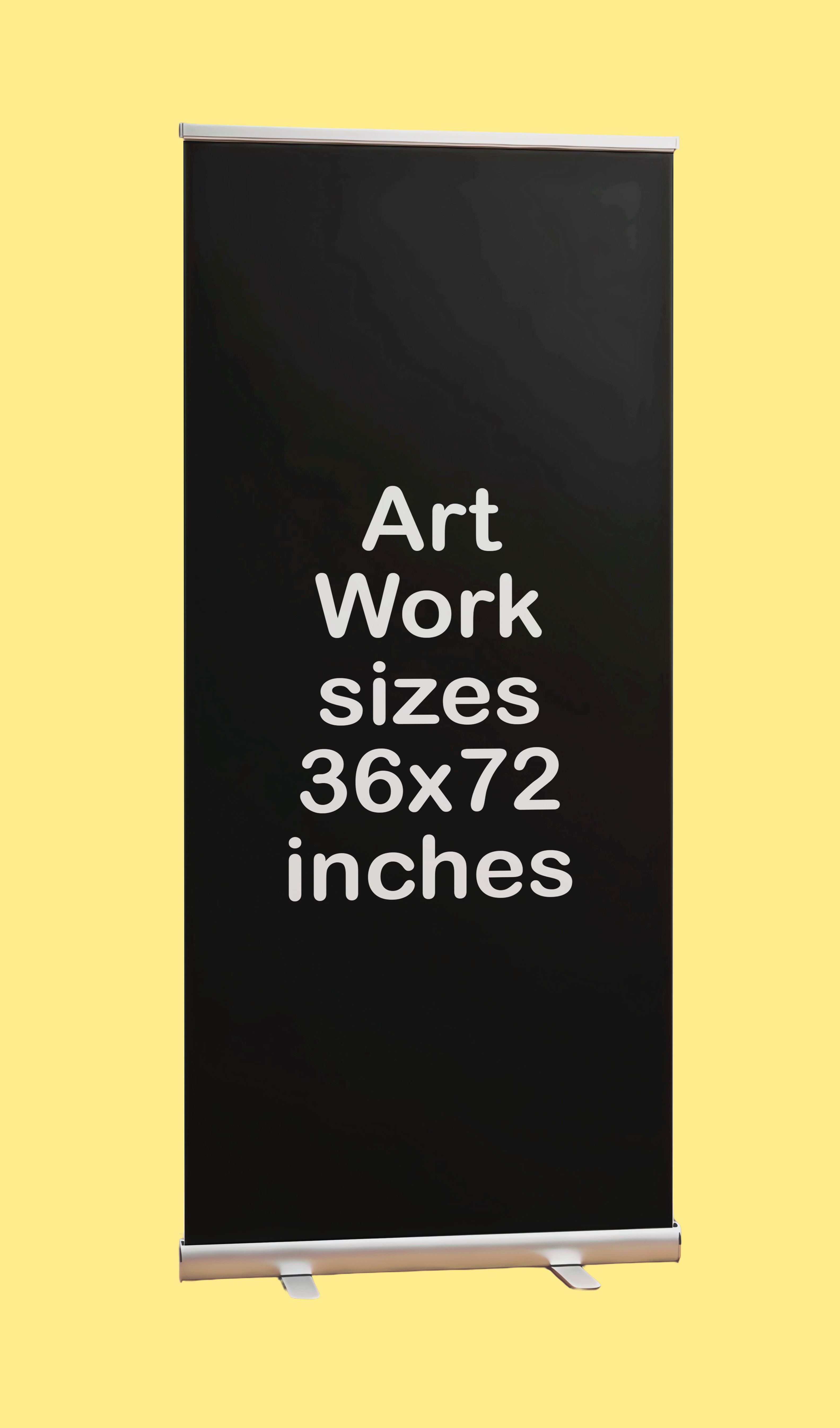 Custom Promotional Roll-Up Banner Stand with Artwork 36x72 inches
