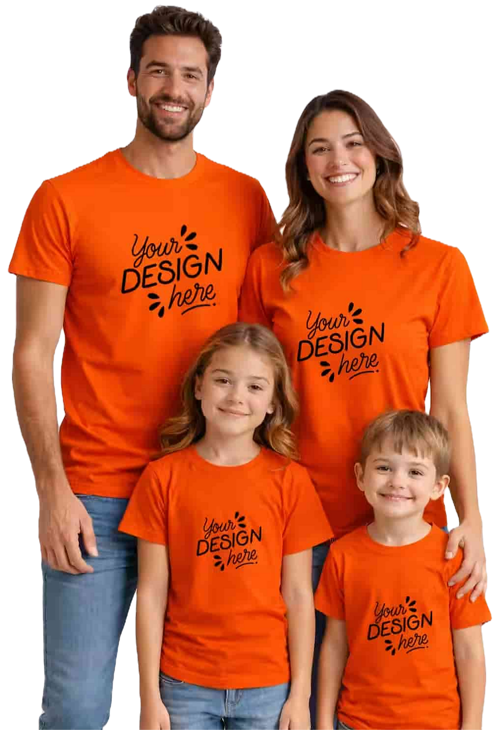 custom family pack of 4 t-shirts