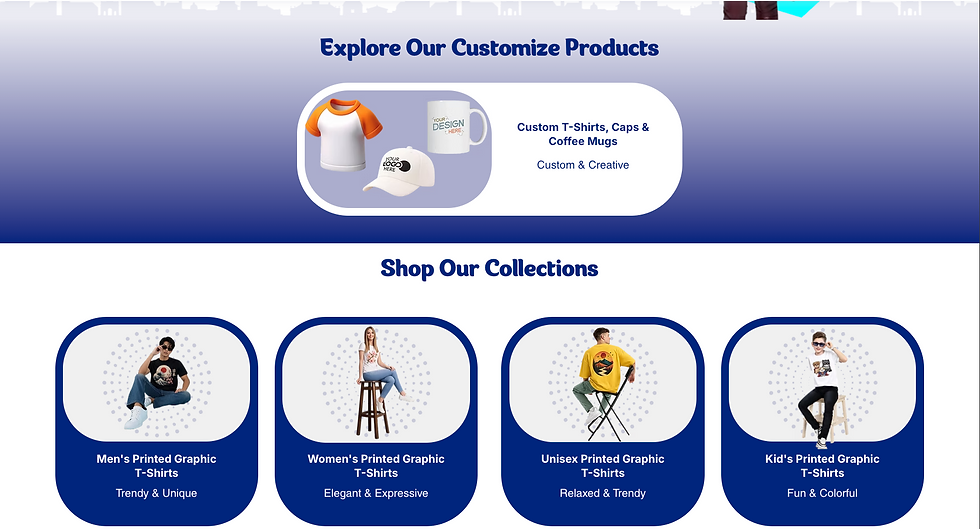 Thumbnail: Blue Theme Ready Made E-Commerce website with 50,000+ T-Shirts
