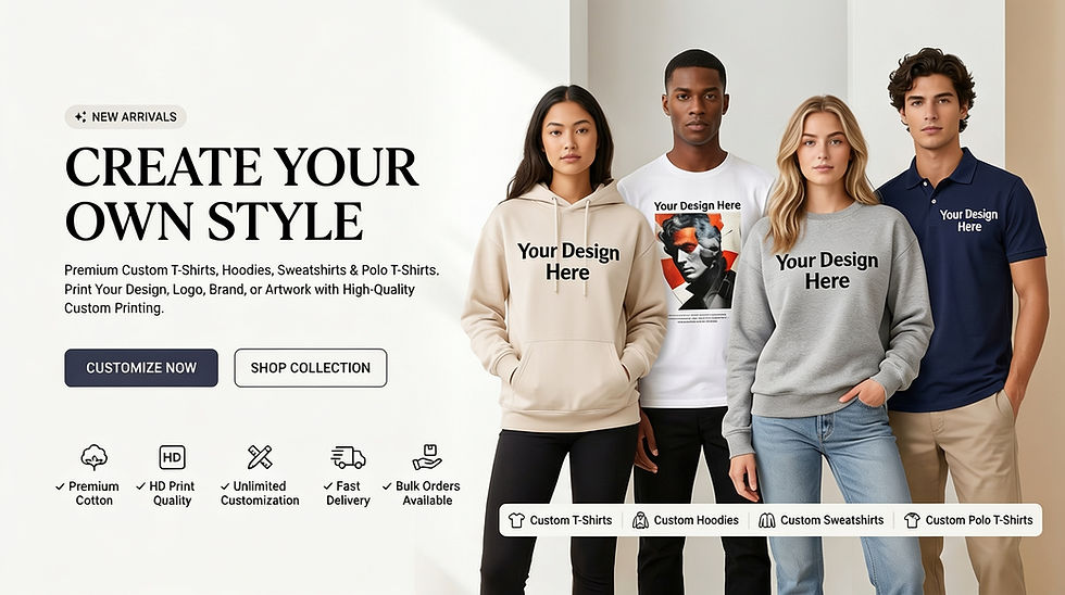 custom t-shirts, hoodies and apparels