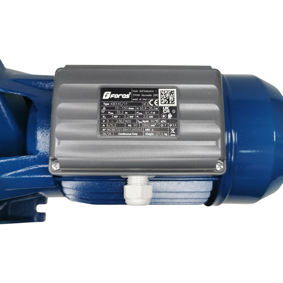 Thumbnail: KB310/1T - Two-Impeller Centrifugal Pump (63.5 m, 150 l/min, 400V)