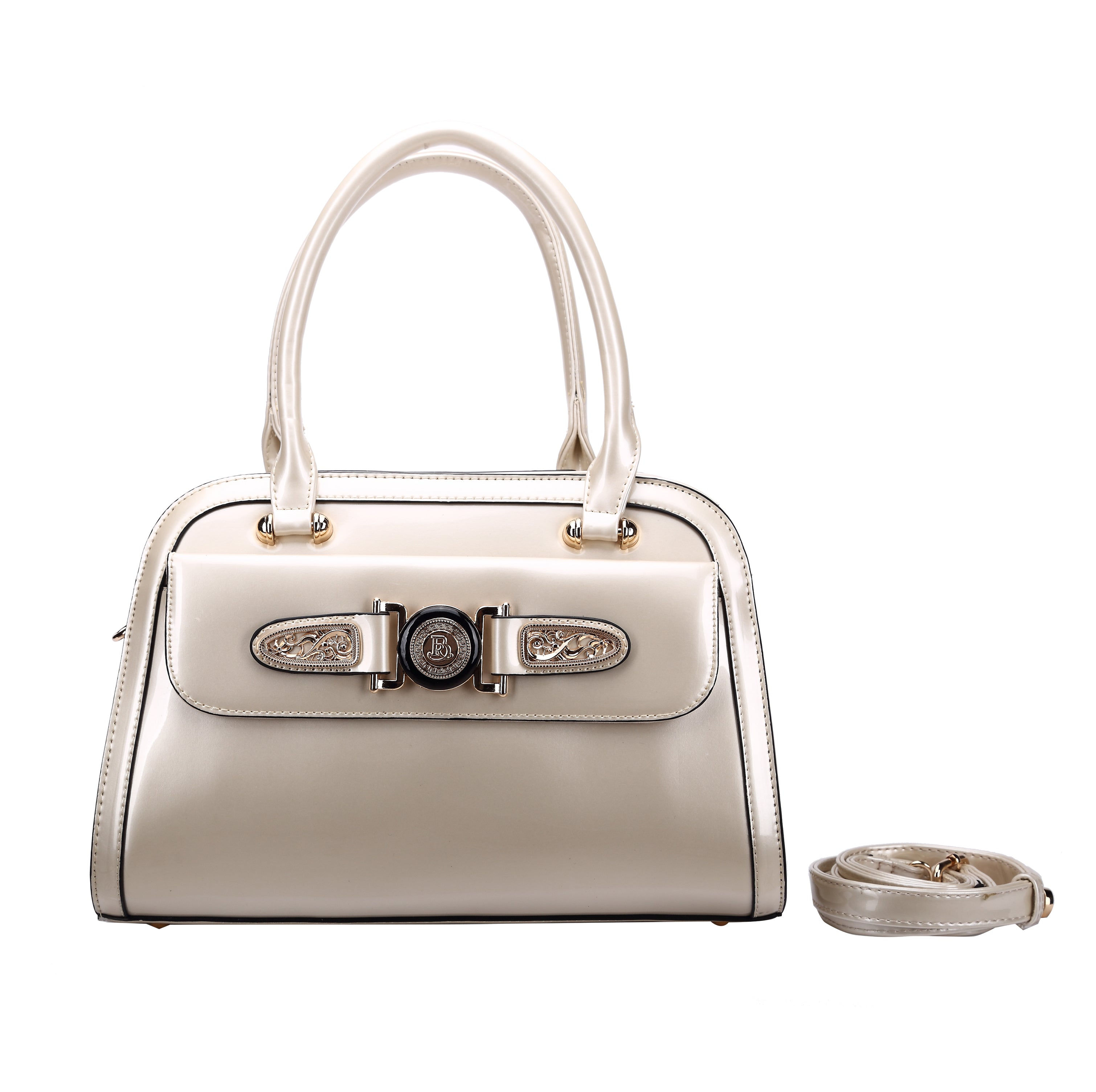 Brangio Italy Elegant Satchel Designer Top Handle Purse