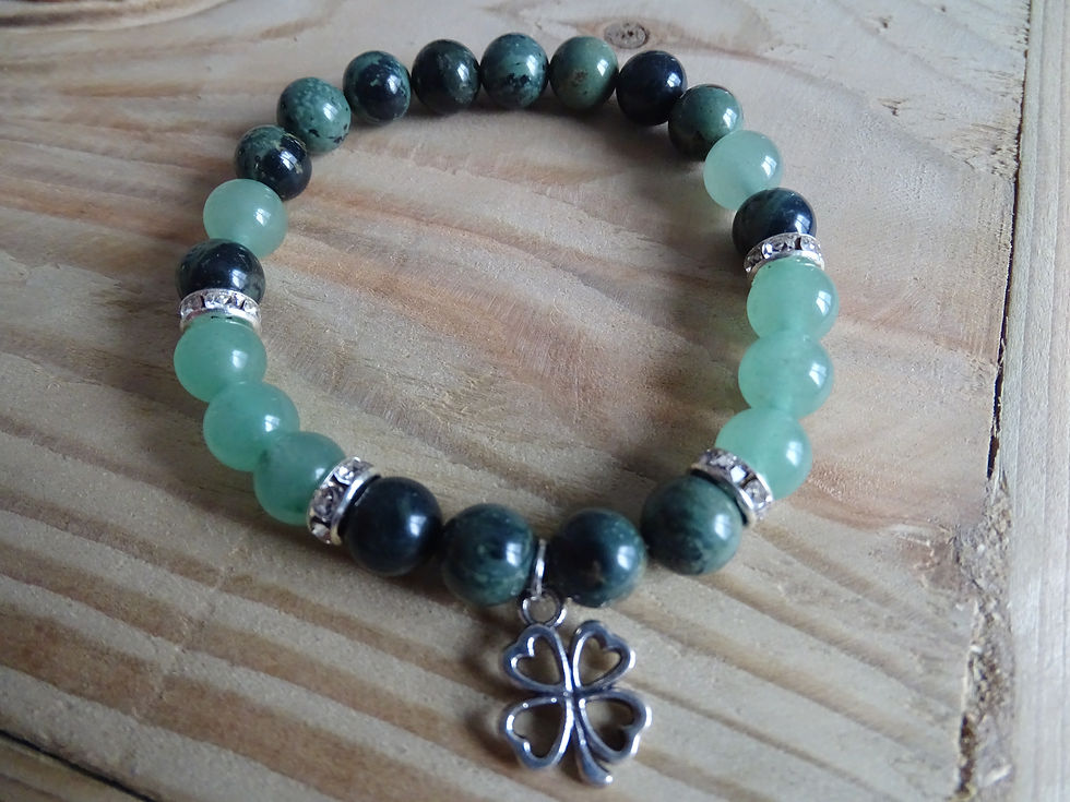 Bracelet Chance en pierre naturelle jaspe et aventurine