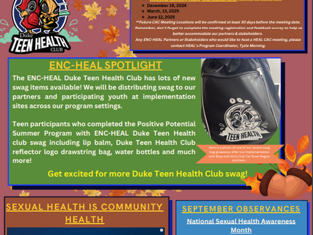 September 2024! Implementation with Boys and Girls Club TRR Complete! CAC meeting coming up don't forget to register.