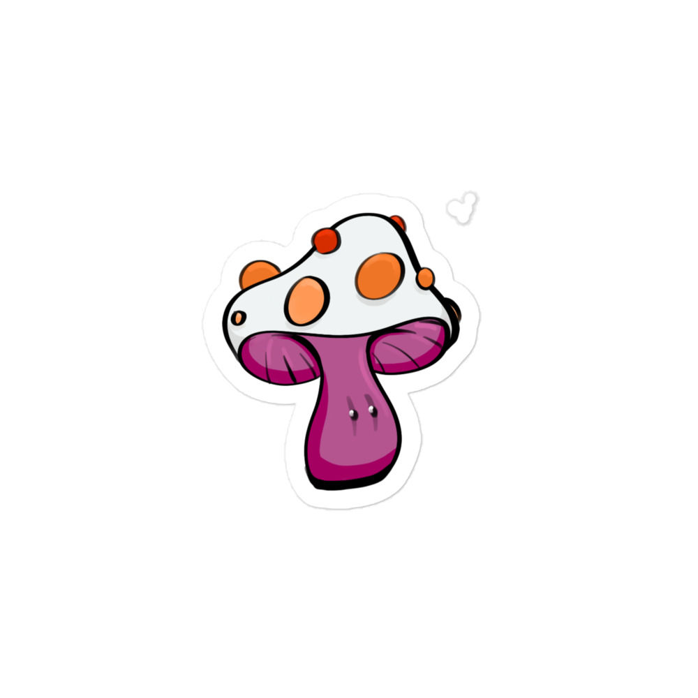 Lesbian Pride Mushroom Sticker Vol. 1 | Matte Vinyl | 3 sizes