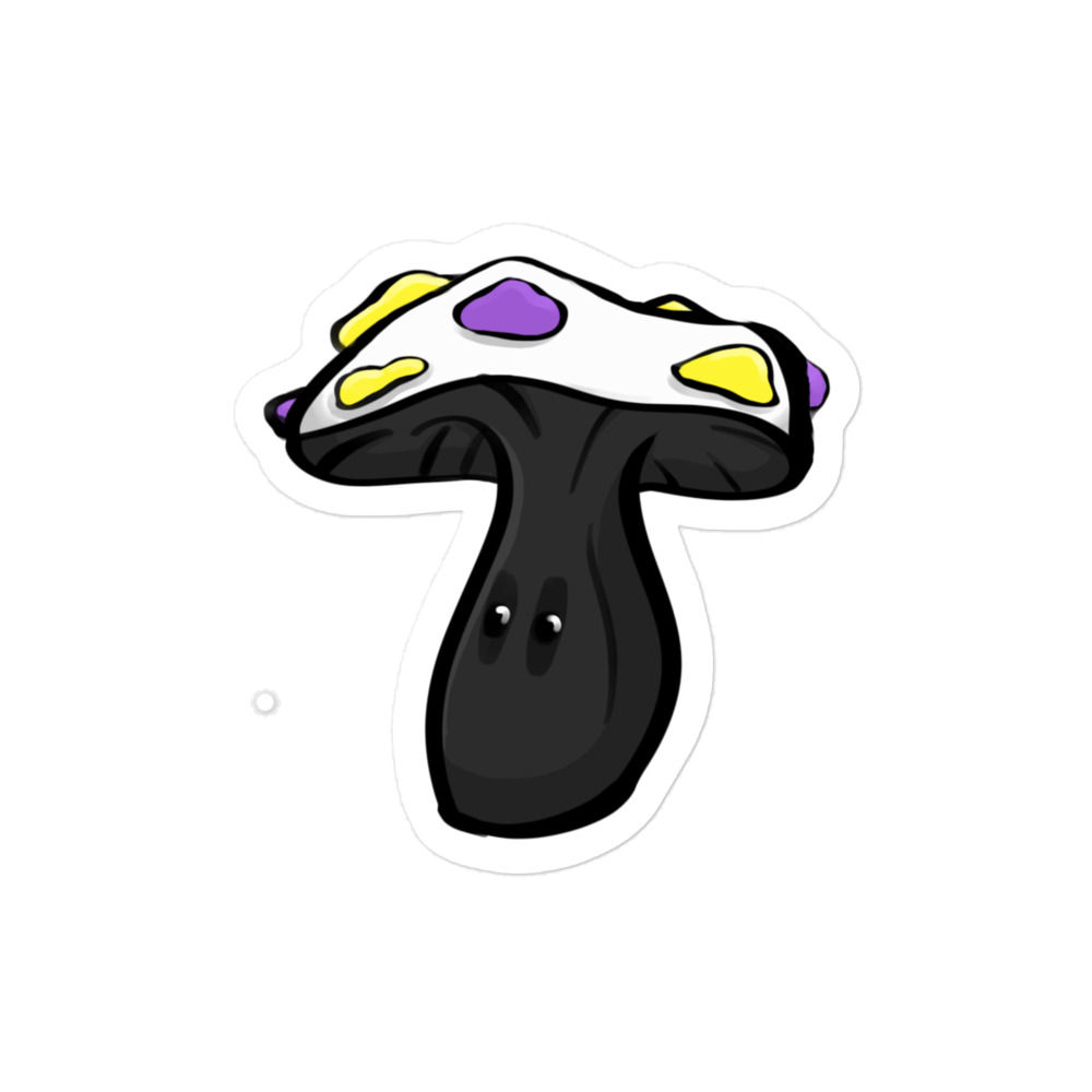 Non-Binary Pride Mushroom Sticker Vol. 2 | Matte Vinyl | 3 sizes
