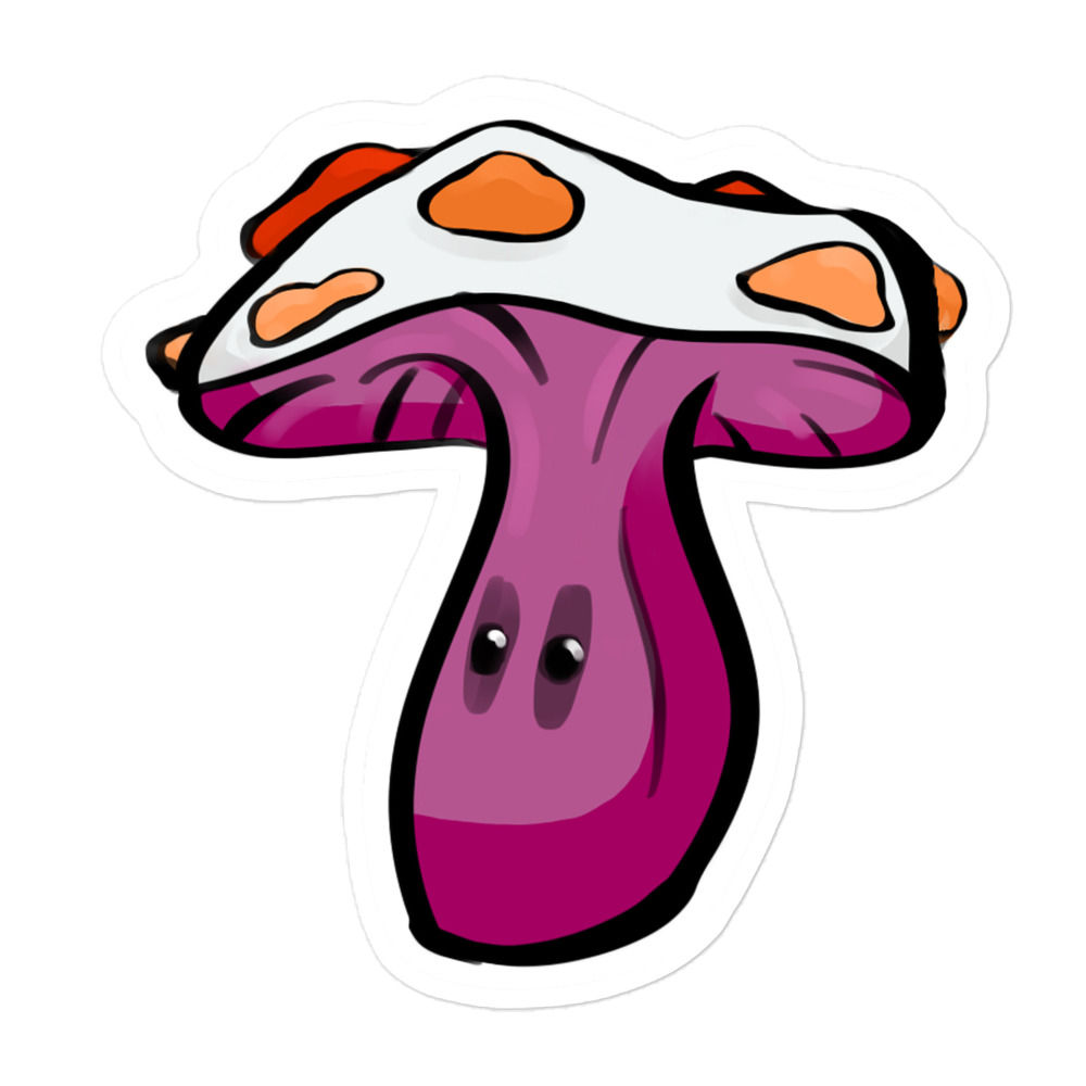 Lesbian Pride Mushroom Sticker Vol. 2 | Matte Vinyl | 3 sizes