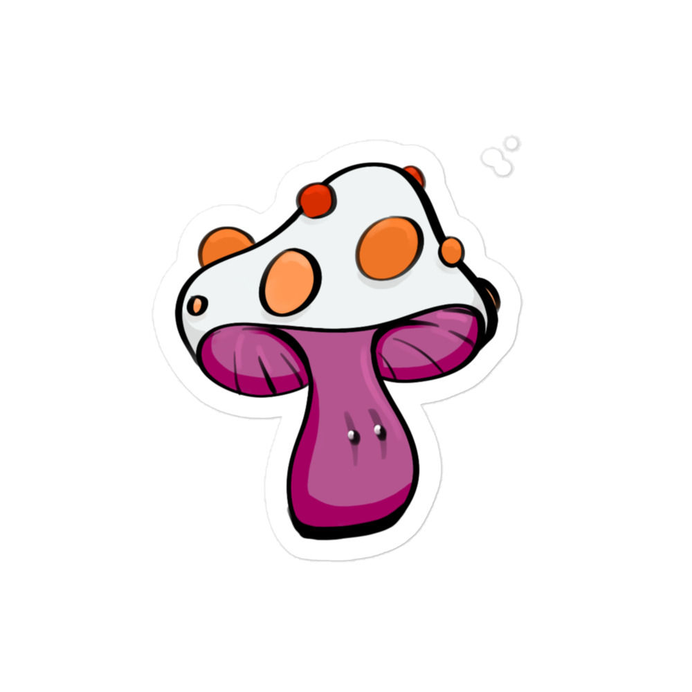 Lesbian Pride Mushroom Sticker Vol. 1 | Matte Vinyl | 3 sizes