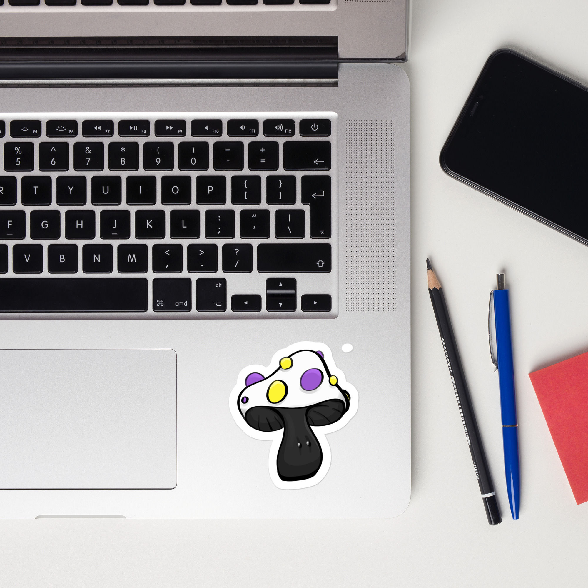 Non-Binary Pride Mushroom Sticker Vol. 1 | Matte Vinyl | 3 sizes