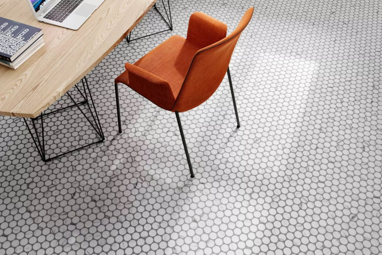 CIRCLE GLOSSY CALACATTA - REALONDA - Carrelage