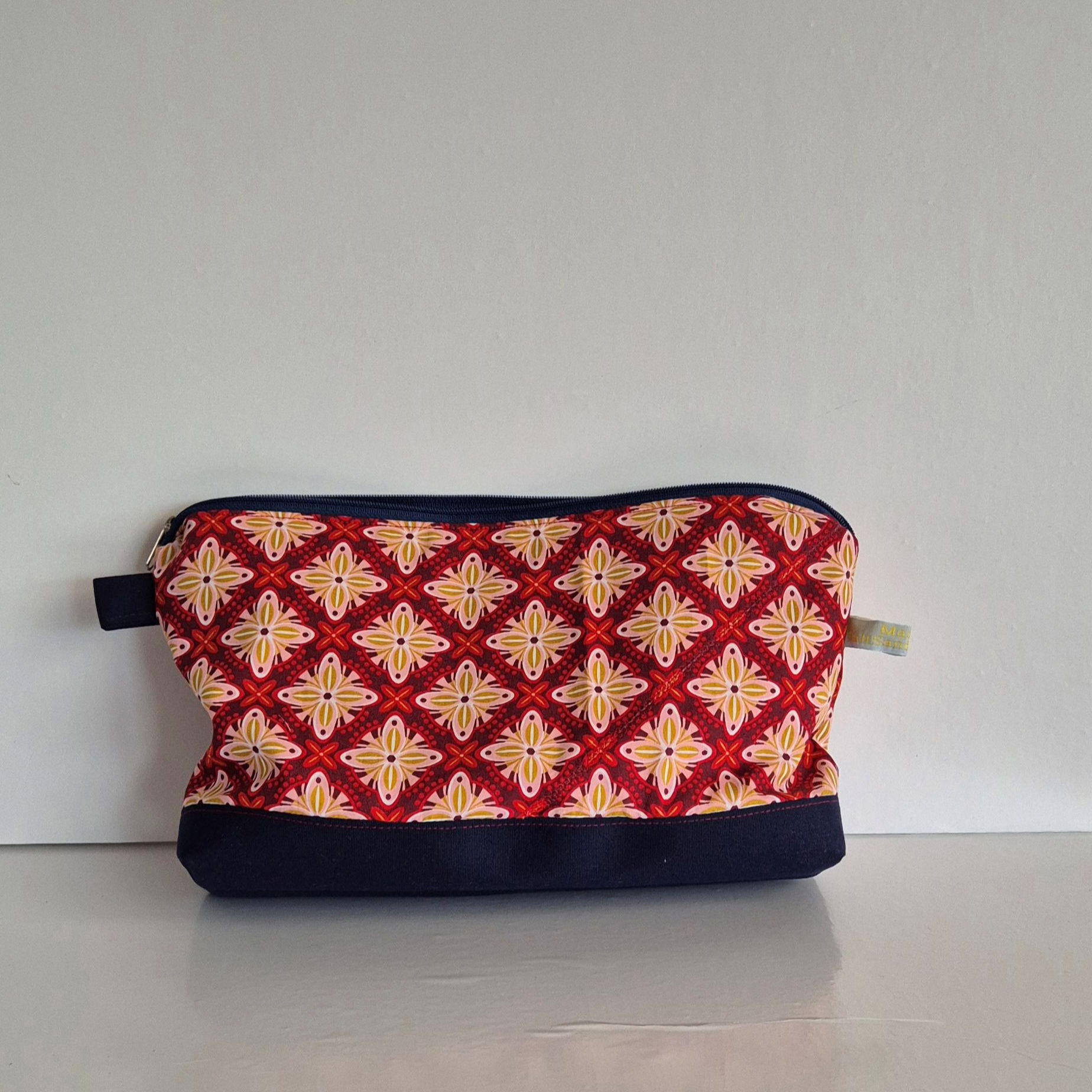 Handmade Cosmetic Bag with durable Canvas base - Toiletry Pouch