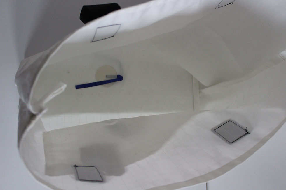 Thumbnail: inside the bag with is plain with visible handle seams and original features