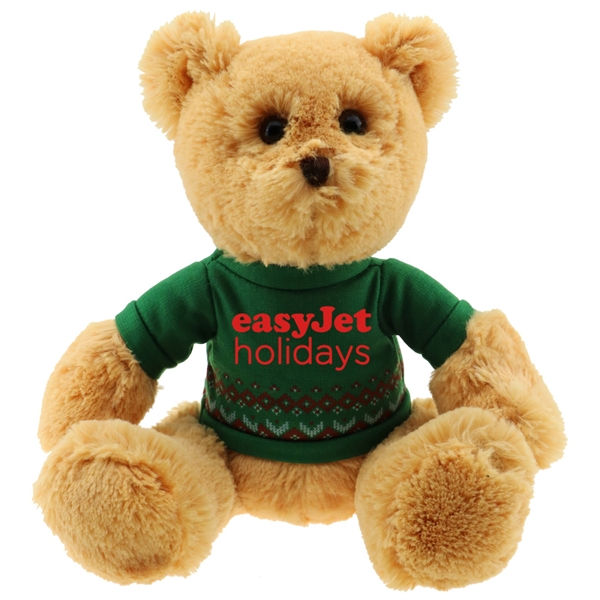 Thumbnail: AT8L3:  T-Shirt Bears in Brown, Fuzzy Stock Teddies in T-Shirts