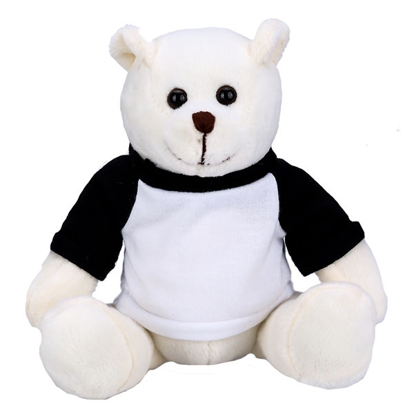 Thumbnail: AR8S6: Raglan Bears in White, Strong Stock Teddies in Raglans