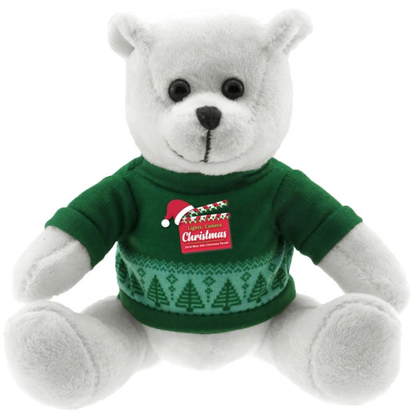Thumbnail: AT8S6: T-Shirt Bears in White, Strong Stock Teddies in Shirts