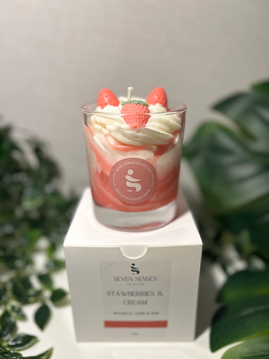Summer special strawberries and cream candle.HEIC