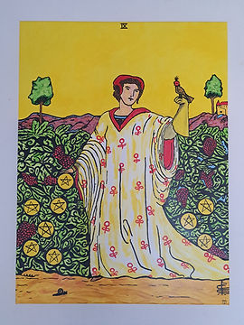 Tarot the queen of pentacles 80 X 60 CM.jpg