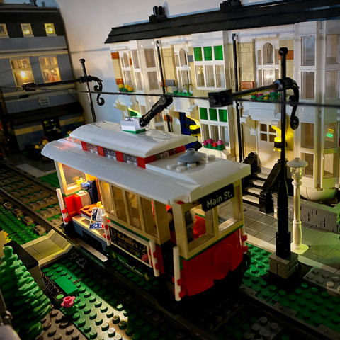 Illuminated Retro Tram