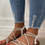 Thumbnail: Haiti Sparkle Strap Elastic sandal Silver 
