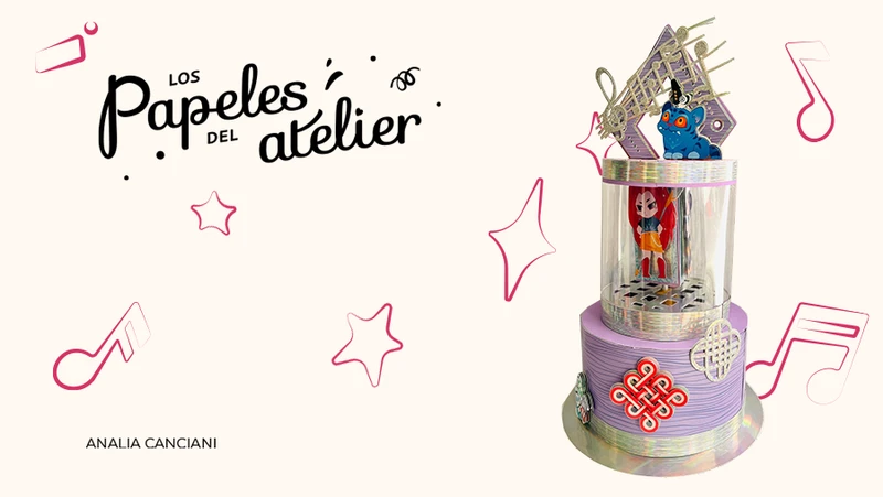 Clase Online de Febrero Proyecto Papeleria Creativa Torta Escenografica  Guerreras del kpop