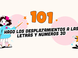 Hago los desplazamientos a las letras y números 3D