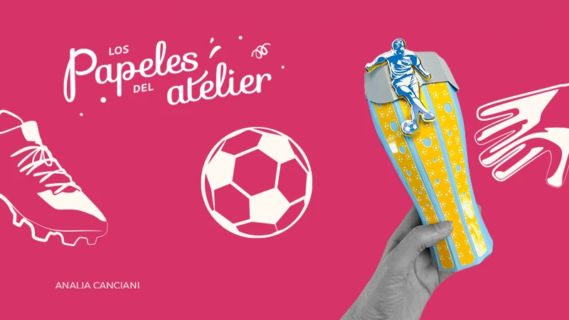 Vaso cervecero decorativo de papel en múltiples capas con temática de fútbol