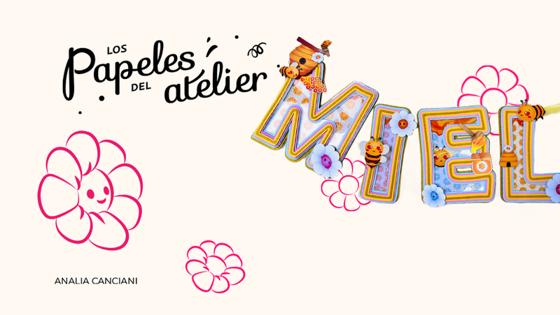 CARATULA CLASE ONLINE-PAPELERIA CREATIVA- BANDERIN PERSONALIZADO LETRAS CON LED