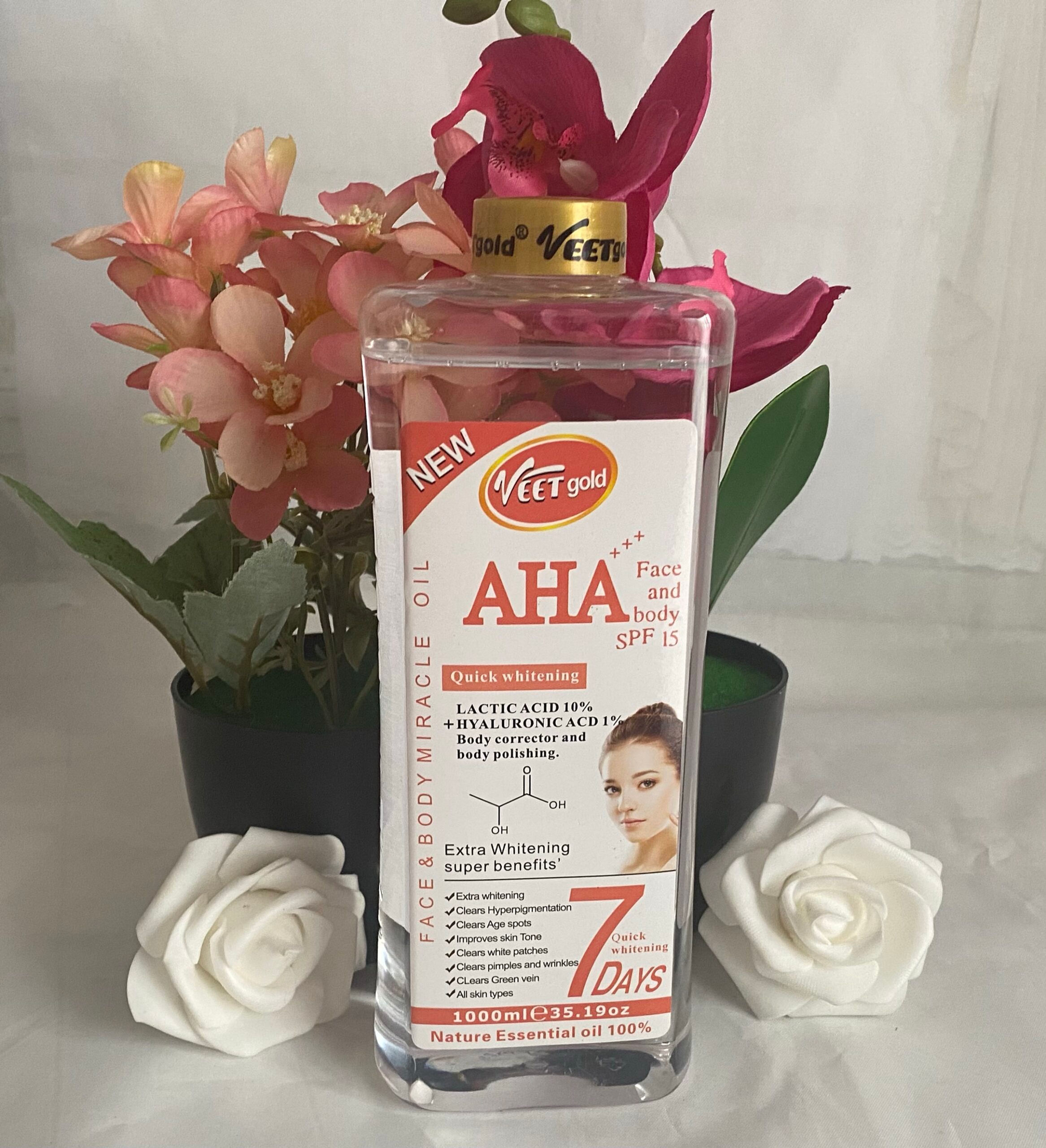 Veet Gold whitening corrector body oil AHA