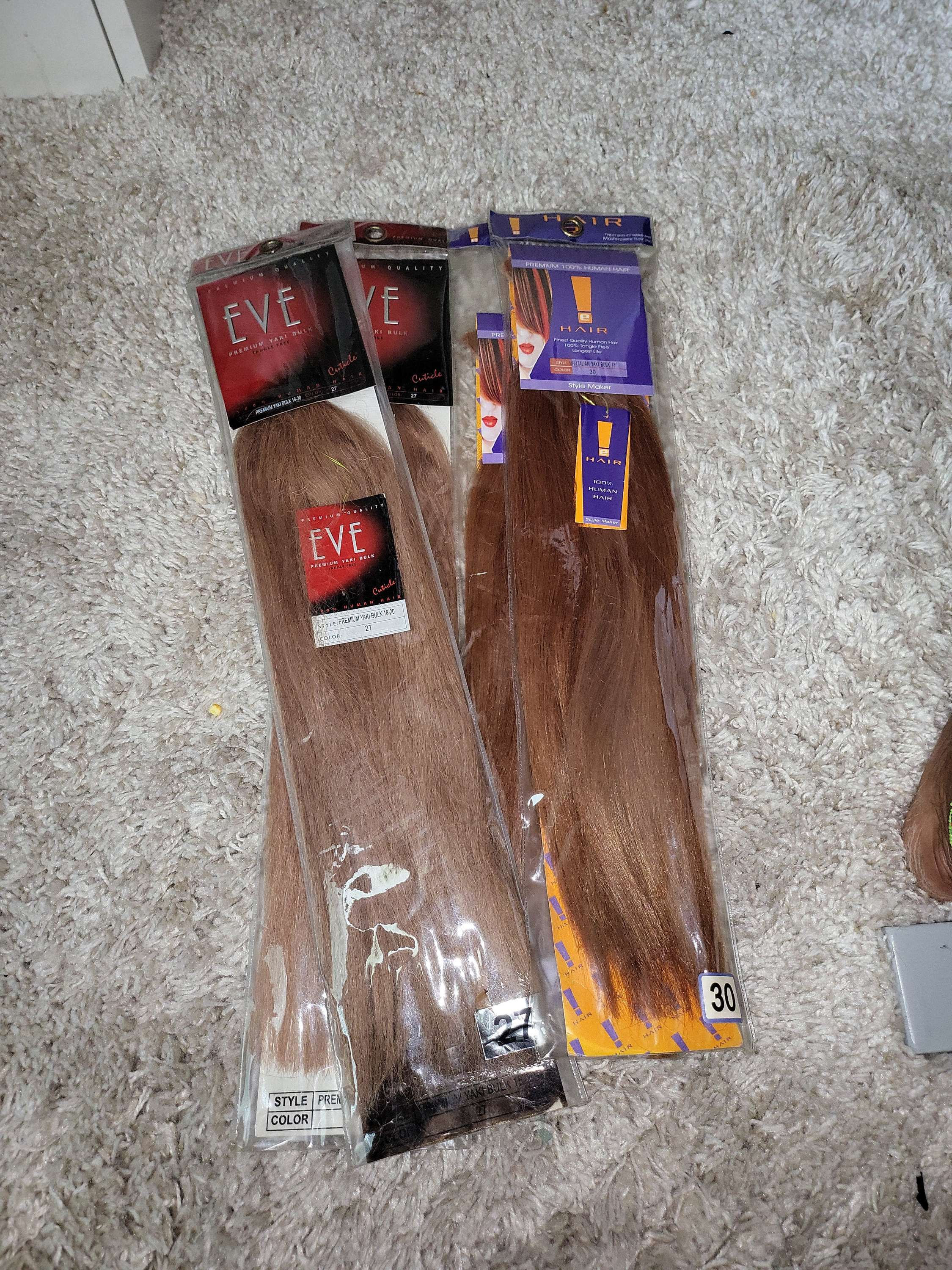 E Hair Human Braiding Hair 2pk colour 30 or 27 18'20inches