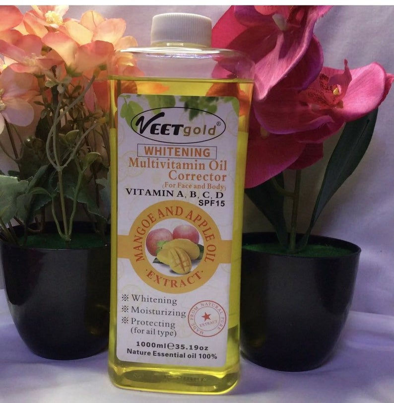 Veet Gold Whitening Multivitamin Oil Body corrector Oil Spf 15. 1000ml