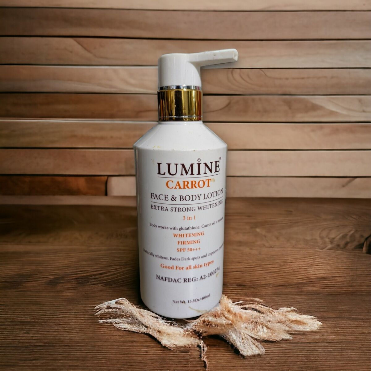 Original Lumine Carrot Face & Body Whitening Firming Lotion 400ml Spf 50++