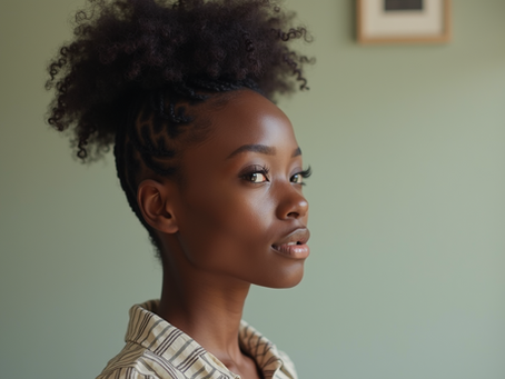 Black girl wearing a protective style on natural hair