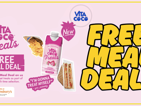 Hurry; Vita Coco’s free £3.95 Sainsbury’s meal deal ends 19th October 2025. Get your free lunch when you choose a Vita Coco Treats drink as part of your Sainsbury’s meal deal. Only a few redemptions left!