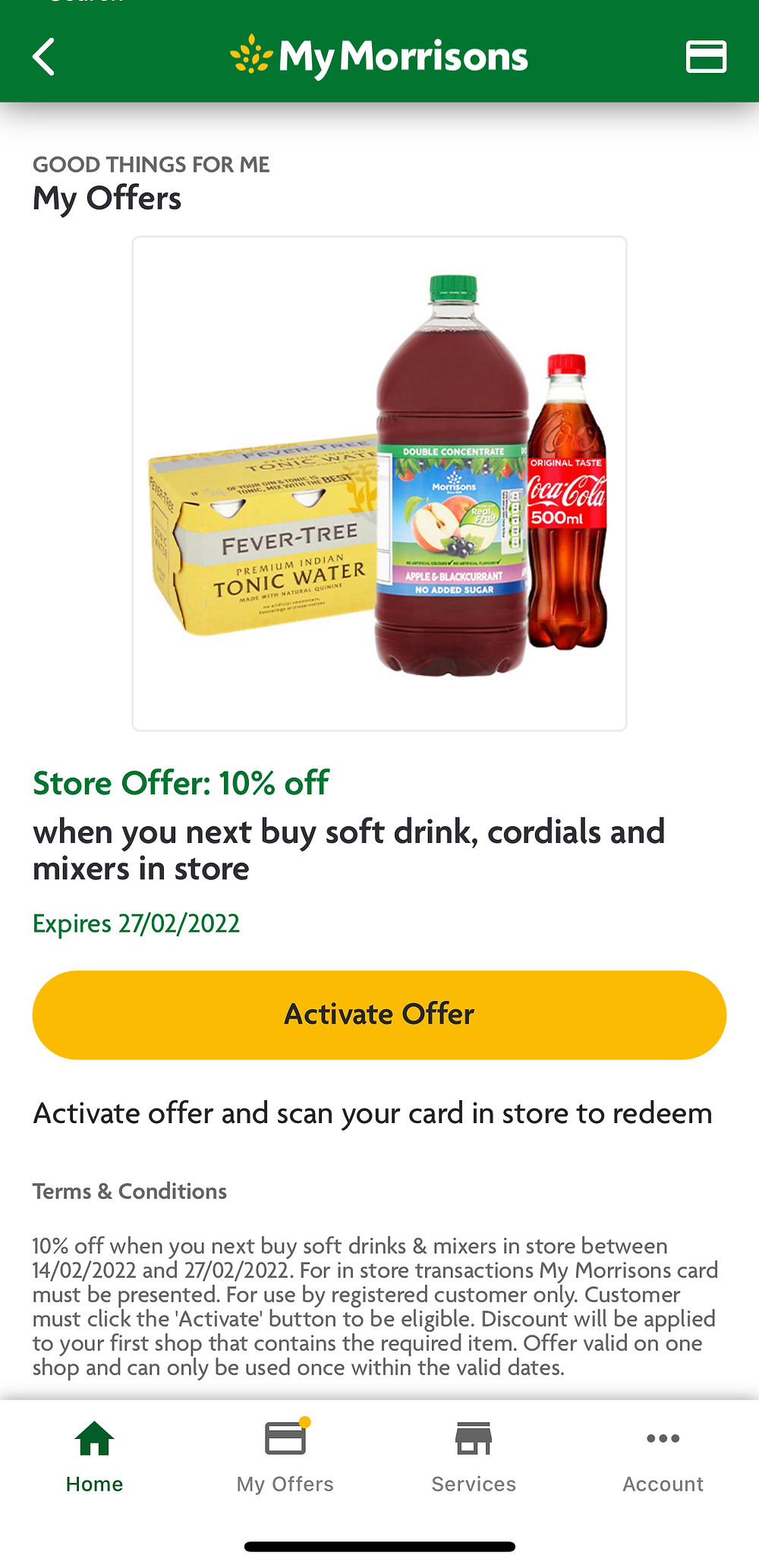 Some loyalty schemes will reward you with points for purchasing from their stores, which can later be converted into cash or vouchers, and others offer discounts on specific products, such as Morrisons and The Co-op, which needs you to activate the offers within the app, to ensure you get your discount.