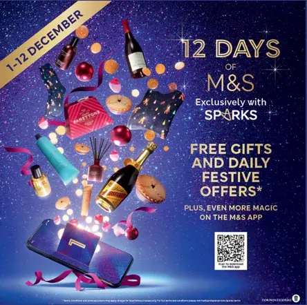 M&S Sparks Users Set To Receive 1000's Of Freebies This December! 