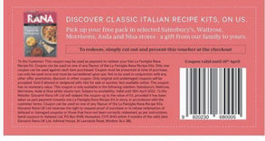 Free Rana Pasta Meal Kit Coupon In Some Papers, (Plus We Have It For You To Print)
