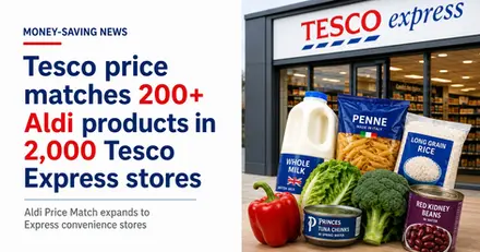 Tesco extends Aldi Price Match to 2,000 Express stores. Find out which products qualify, how to save, and why it matters for convenience shoppers.