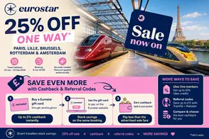 The Eurostar Sale: Get 25% Off & Stack Cashback On Top