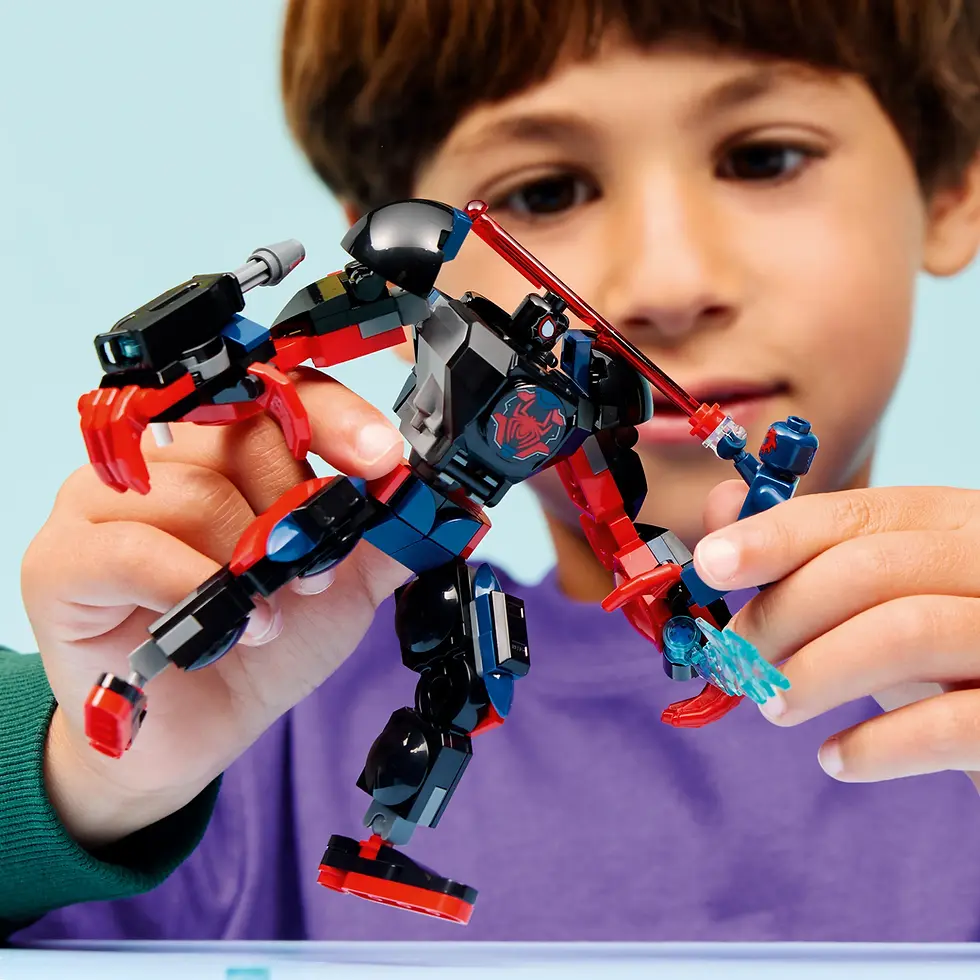 The Miles Morales Mech vs. Spider-Man set is reduced to £9.75 from £13, saving £3.25 (25%), This is £12.99 on the Lego website.