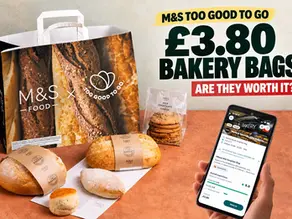 M&S Too Good To Go bags cost £3.80 for at least £10.20 of surplus bakery products.