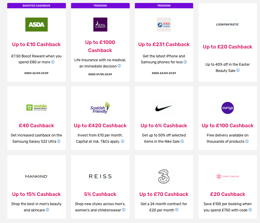 Quidco - Earn cashback from thousands of UK retailers