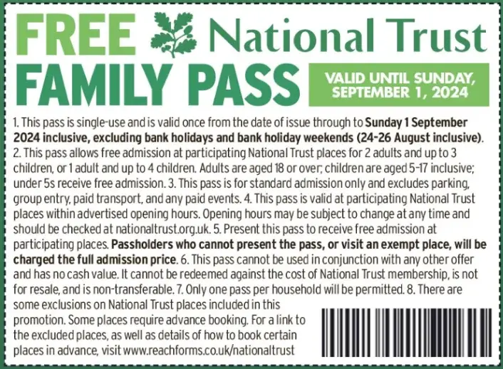 FREE National Trust Family Ticket