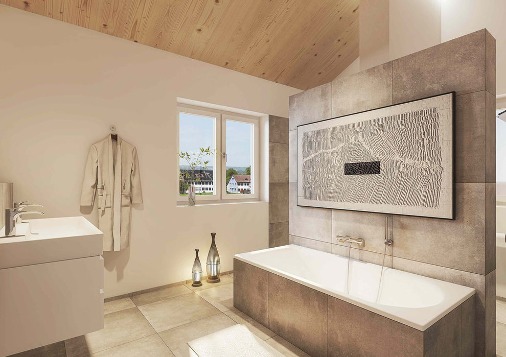 Badezimmer mit Badewanne